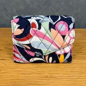 Vera Bradley Mod Paisley Trifold Wallet Quilted Floral Print RFID‎ Snap Closure